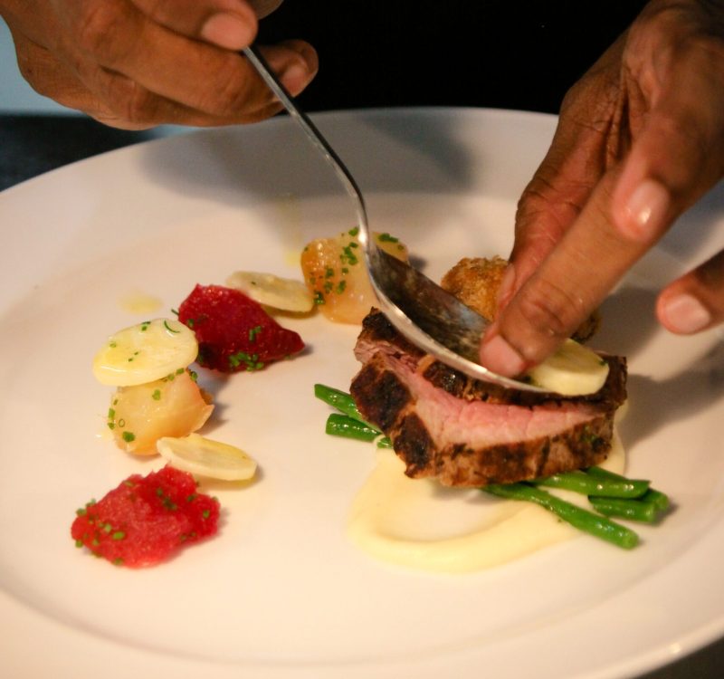 Gourmet fine dining food of wine tasting 6-course menu